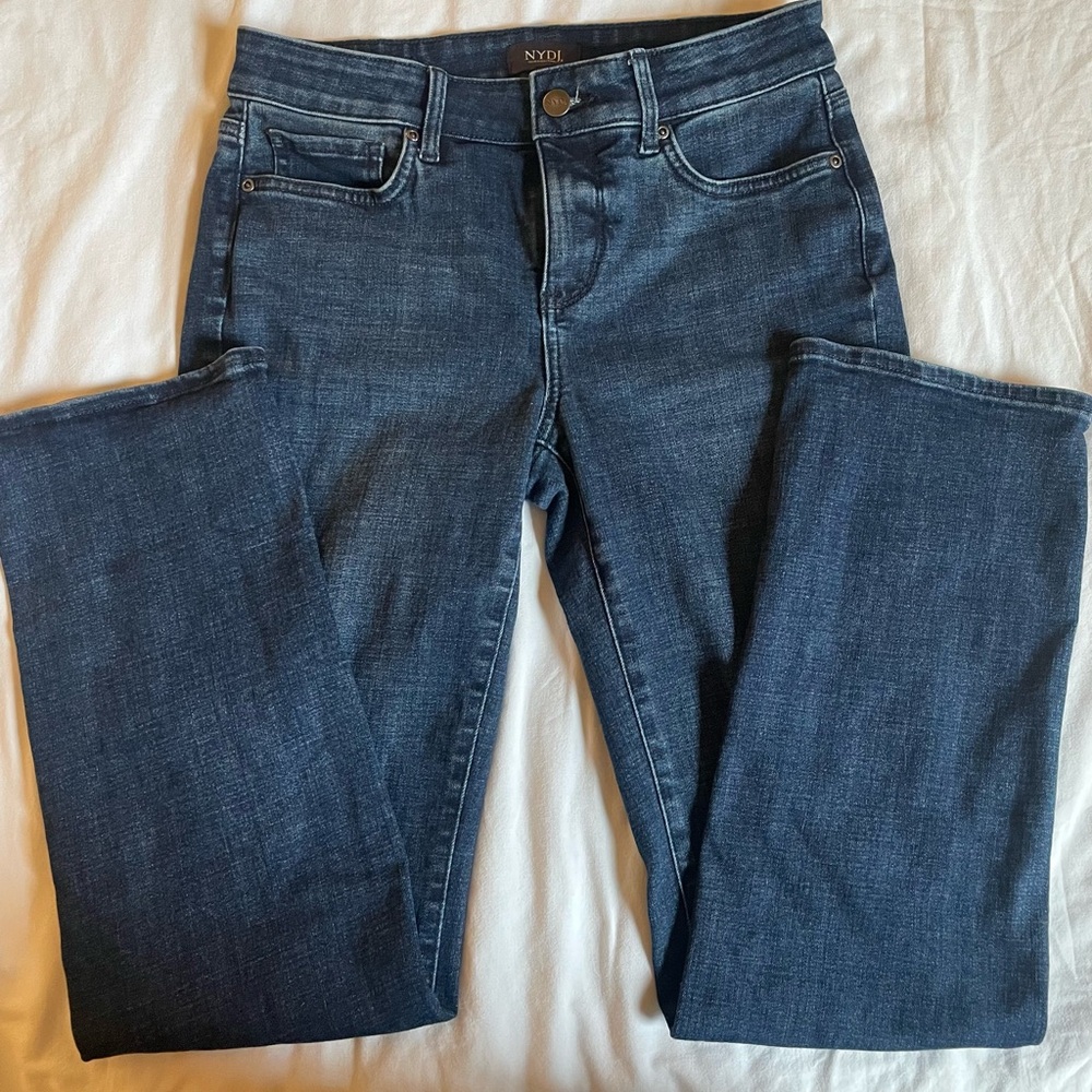 NYDJ Women's Dark Blue Straight Leg Jeans
